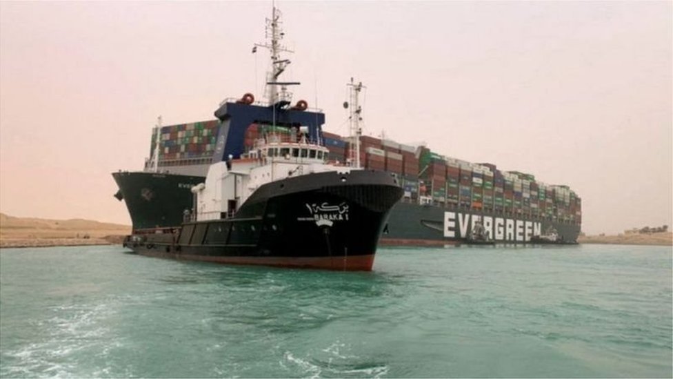 సూయజ్ కాలువలో ఎవర్ గివెన్ నౌక సూయజ్ కాలువలో ఎవర్ గివెన్ నౌక