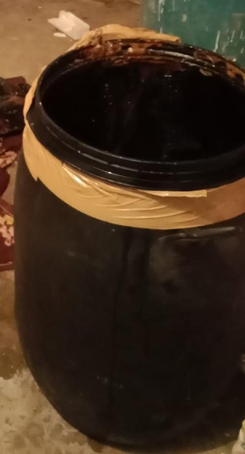 మృతురాలిని ఉంచిన డ్రమ్