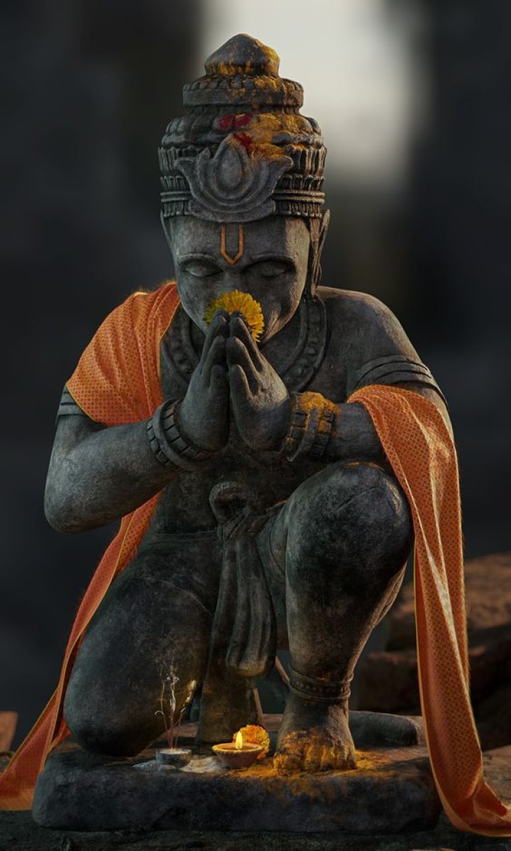 जिनके मन में है श्रीराम जिनके तन में हैं श्री राम, जग में सबसे हैं वो बलवान ऐसे प्यारे मेरे हनुमान