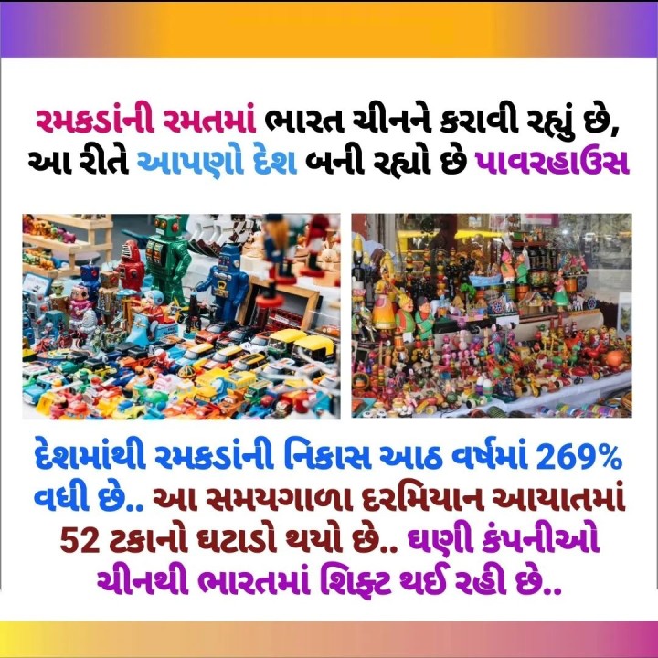 ભારતીય રમકડાં દુનિયાભરમાં ફેમસ થઈ રહ્યાં છે
