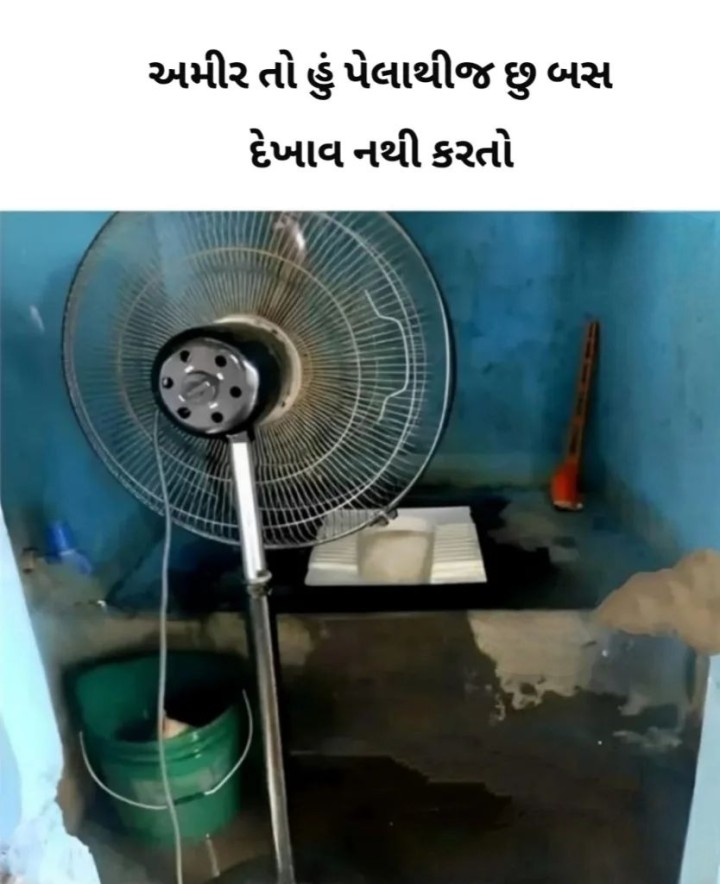અમીર તો હું પેલાથીજ છુ બસ દેખાવ નથી કરતો