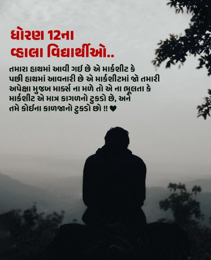 ધોરણ 12ના વ્હાલા વિદ્યાર્થીઓ..
