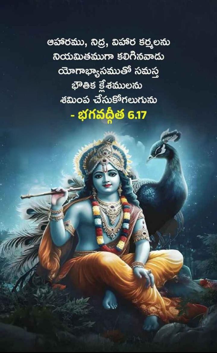 ఆహారము, నిద్ర, విహార కర్మలను..