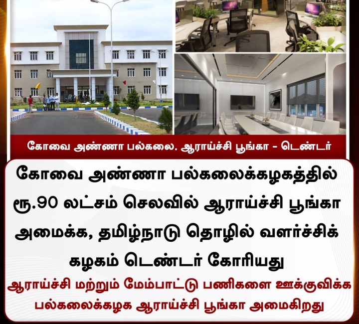 கோவை அண்ணா பல்கலை. ஆராய்ச்சி பூங்கா- டெண்டர்