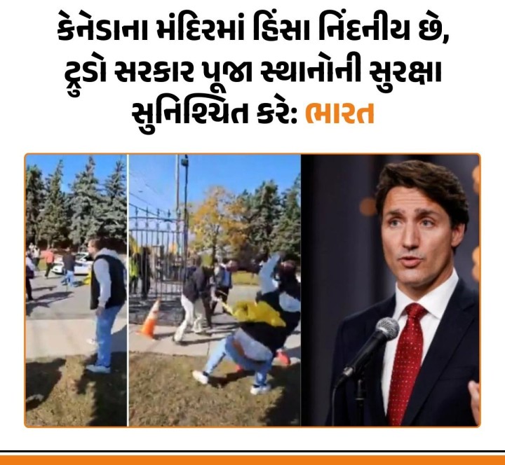 કેનેડાના બ્રામ્પટનમાં મંદિરમાં થયેલી હિંસા પર ભારત સરકારે ચિંતા વ્યક્ત કરી છે.