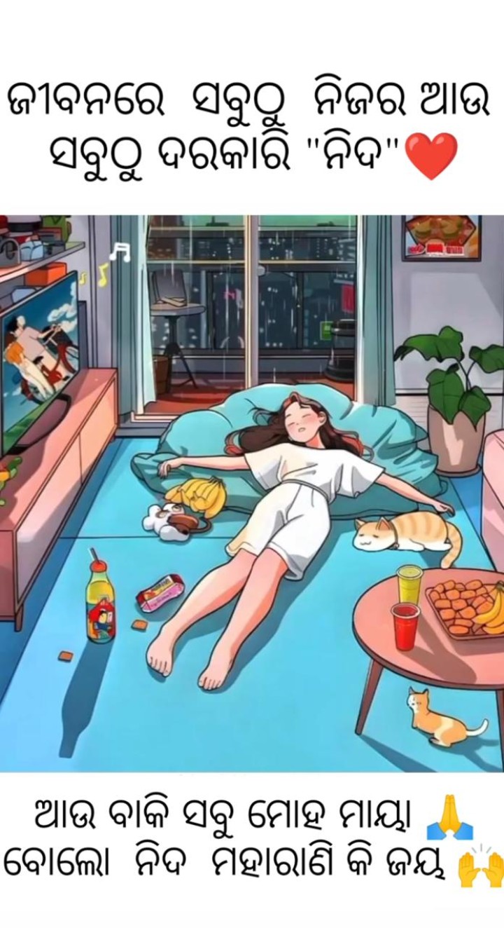 ଜୀବନରେ ଗୋଟେ ଜରୁରୀ ଜିନିଷ ନିଦ