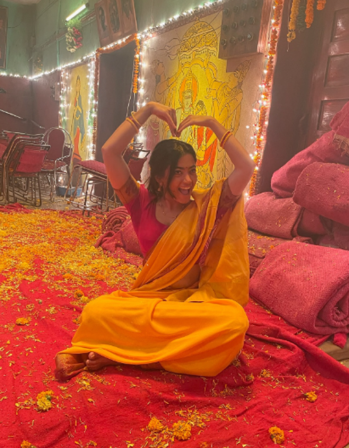 ಪುಷ್ಪ ಸೆಟ್ ನಲ್ಲಿ ರಶ್ಮಿಕಾ