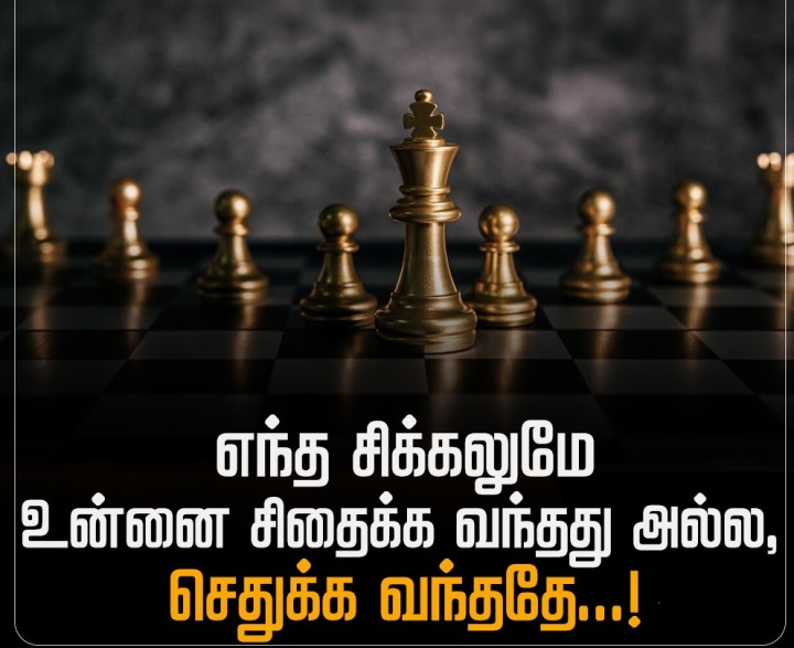 எந்த சிக்கலுமே உன்னை சிதைக்க வந்தது அல்ல, செதுக்க வந்ததே!