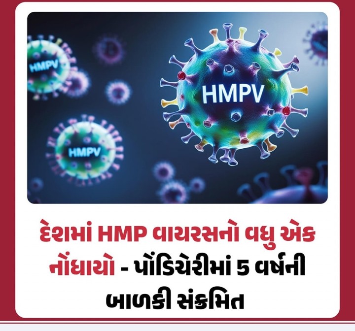 દેશમાં HMPVના કુલ 13 એક્ટિવ કેસ છે, જેમાં પોંડિચેરીમાં 1, મહારાષ્ટ્રમાં 3, ગુજરાતમાં 3, કેરળમાં 2, તામિલનાડુમાં 2, ૫. બંગાળમાં 1 અને આસામમાં 1 કેસનો સમાવેશ થાય છે.