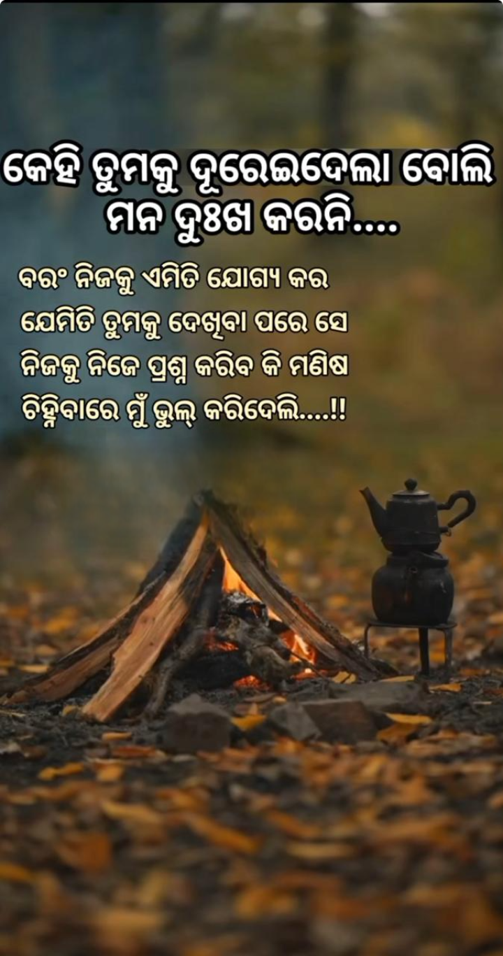 କେହି ତୁମକୁ ଦୂରେଇଦେଲା ଦେଲା ବୋଲି ମନ ଦୁଃଖ କରନି