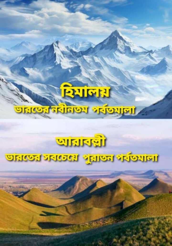 ভারতের নবীনতম ও প্রাচীনতম দুই পর্বতমালার কথা।