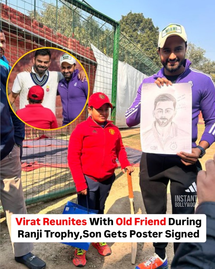 Virat Reunites With Old Friend On Ranji Trophy Return; His Son Clicks Photo And Gets Poster Signed from virat.