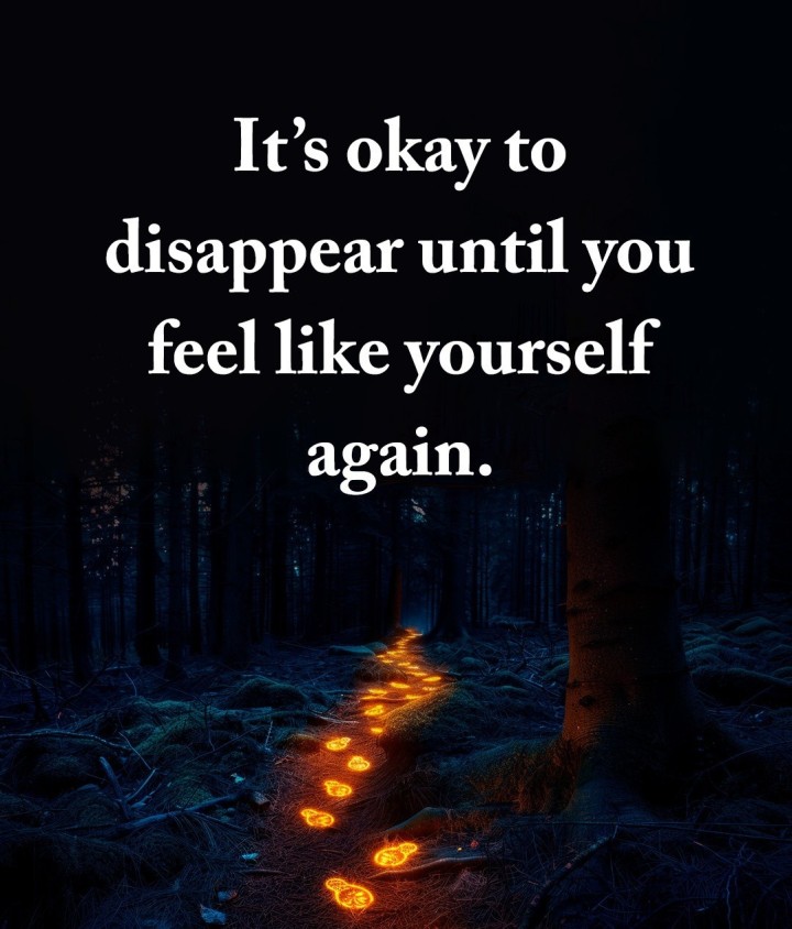 It's Ok To Disappear.