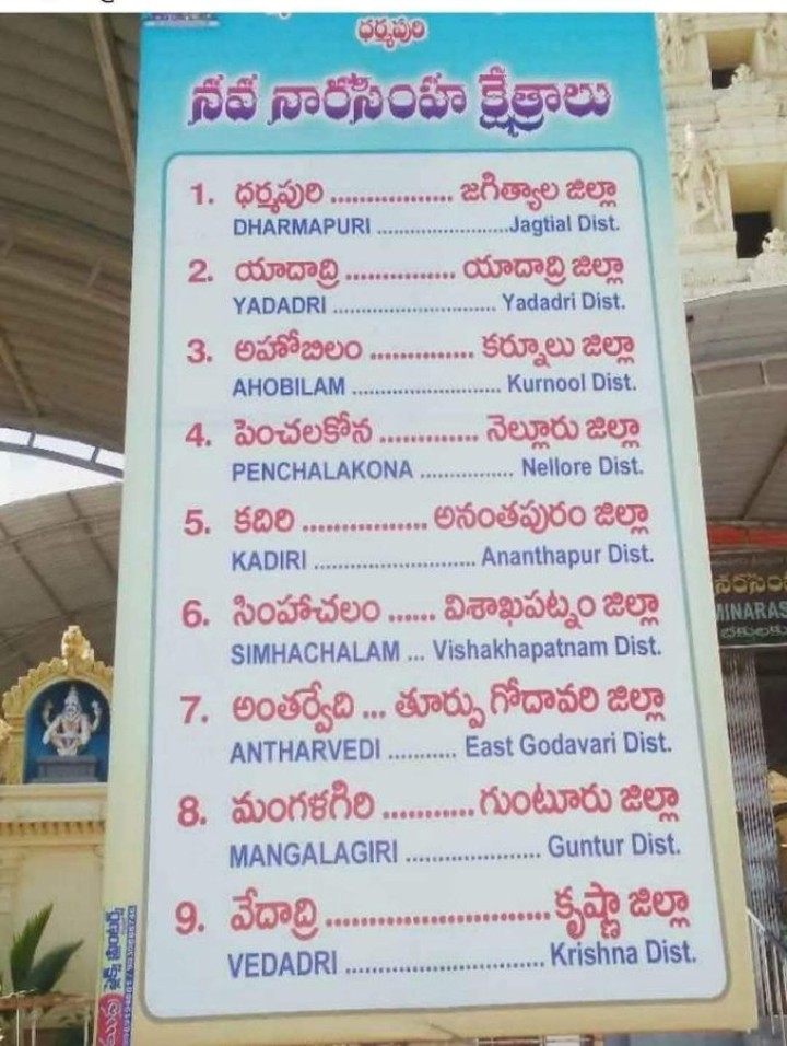 Nava narasimha kshetralu