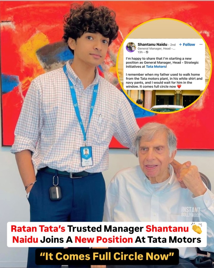Ratan Tata’s trusted manager Shantana Naidu has shared a career update. Taking to professional networking platform LinkedIn