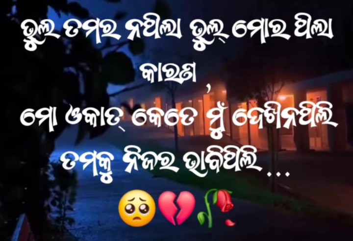 ଭୁଲ ମୋର ଥିଲା