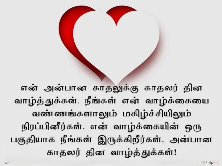 மகிழ்ச்சியான காதலர் தின வாழ்த்துக்கள் அன்பே!