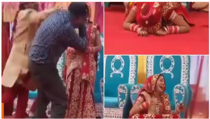 ವಧುವನ್ನು ಪದೇ ಪದೇ ಮುಟ್ಟುತ್ತಿದ್ದ ಕ್ಯಾಮೆರಾಮನ್‌ಗೆ ವೇದಿಕೆ ಮೇಲೆ ಬುದ್ದಿ ಕಲಿಸಿದ ವರ