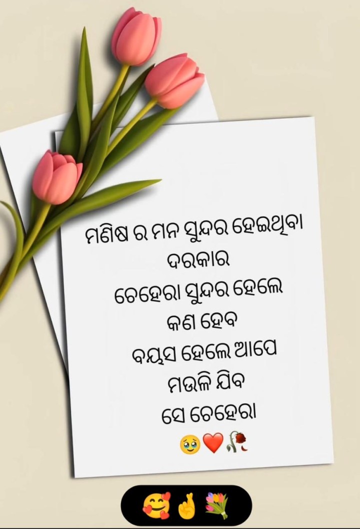 ମଣିଷ ର ମନ ସୁନ୍ଦର ହେବା ଦରକାର