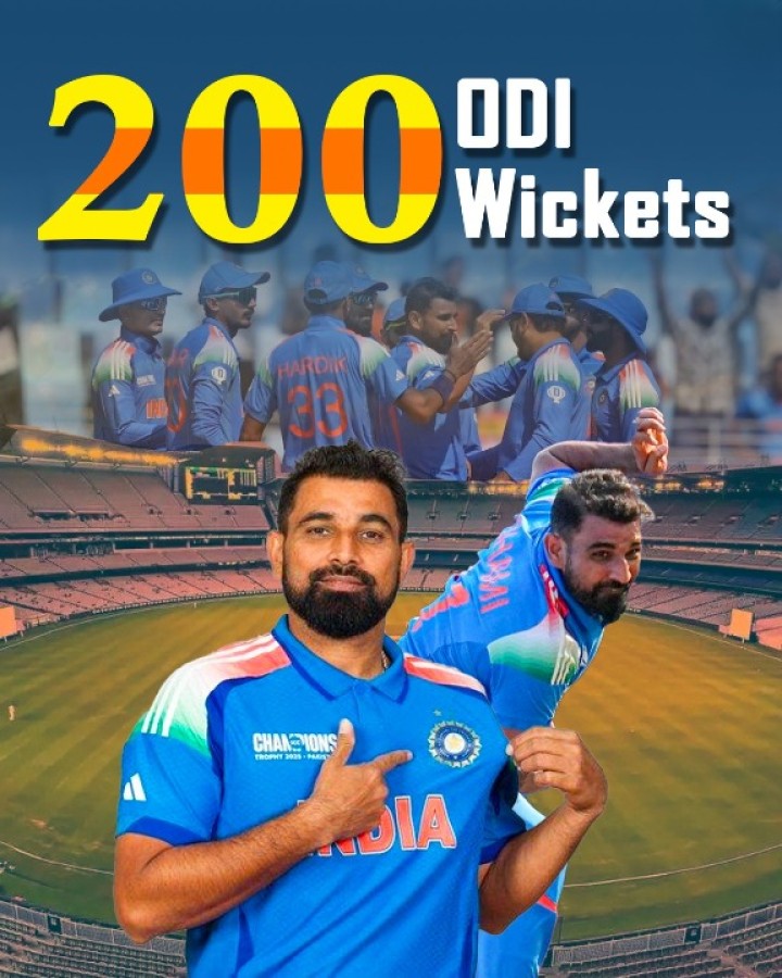 Mohd. Shami becomes the fastest bowler for India to scalp 200 ODI wickets!