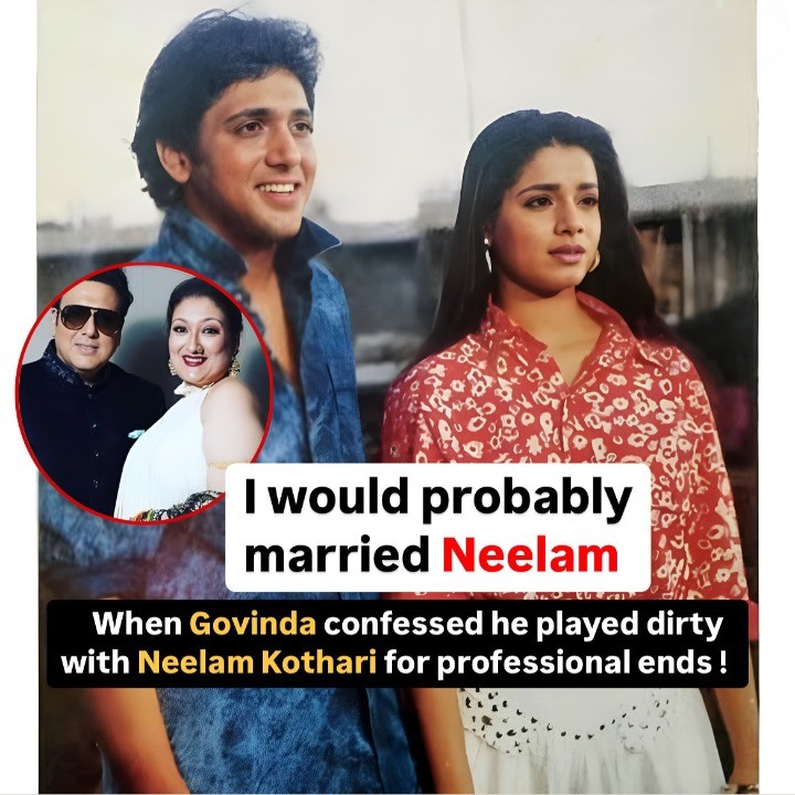 Govinda had almost left Sunita to marry actress Neelam after they worked together in several films. Despite his feelings for Neelam, Govinda ultimately honoured his commitment to Sunita, and they kept their marriage secret for a year. Govinda did not tell Neelam about the wedding as it would break their popular on-screen pairing.