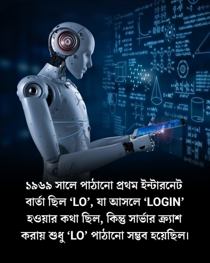 ১৯৬৯ সালের প্রথম ইন্টারনেট মেসেজ।
