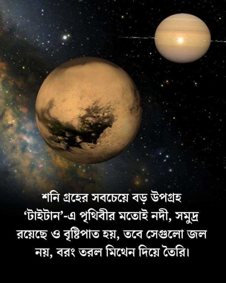 'টাইটান' এর সব থেকে বড় নদী তৈরি 'মিথেন' দিয়ে।