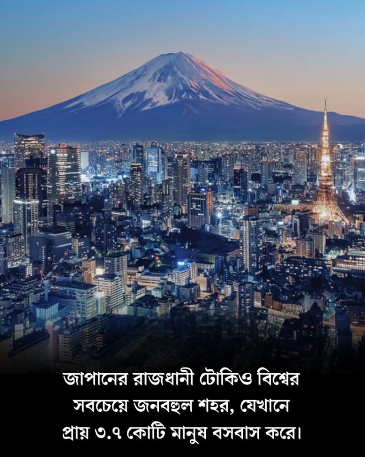 সুন্দর কিন্তু বিশ্বের সব থেকে 'জনবহুল' শহর জাপানের টোকিও।
