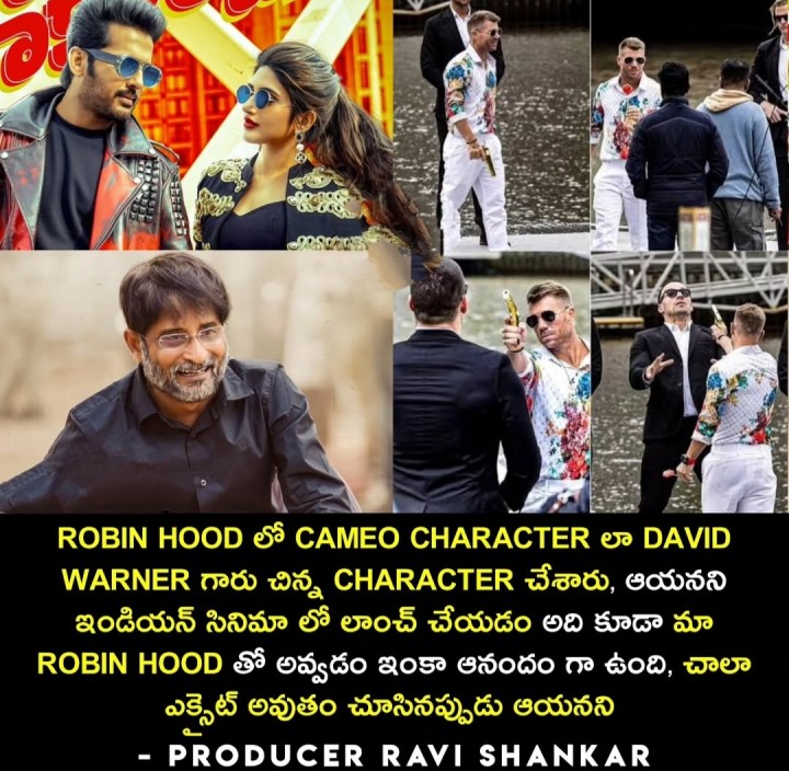 Robinhood movie lo David Warner cameo