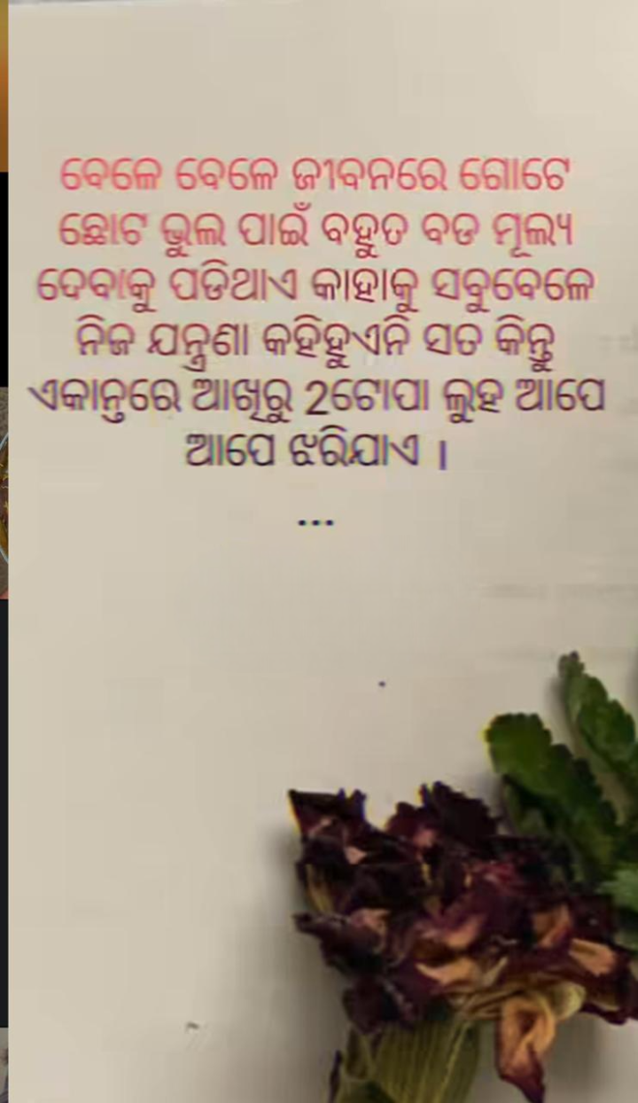 ବେଳେ ବେଳେ ଜୀବନରେ ଗୋଟେ ଭୁଲ ପାଇଁ ବଡ଼ ମୂଲ୍ୟ ଦେକାବୁ ପଡ଼େ