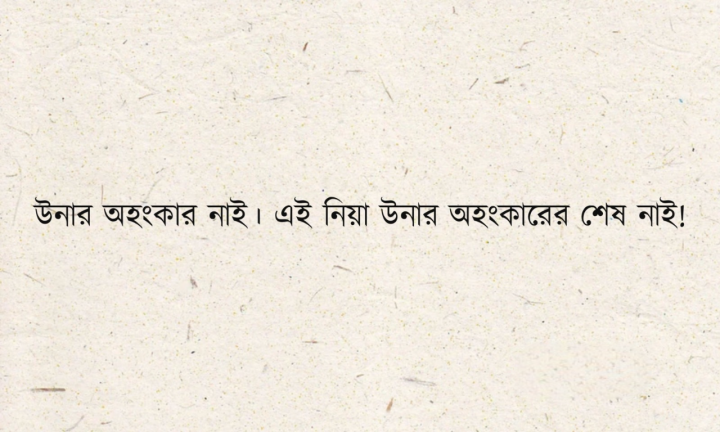 অহংকার নেই!