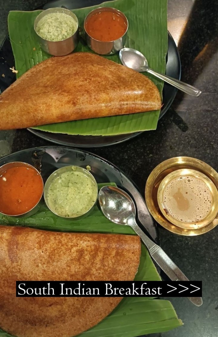 South Indian breakfast lo meekem istam