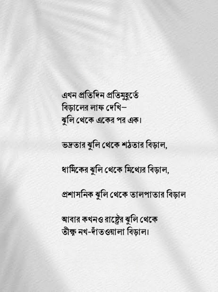 অথ বিড়াল কথা...