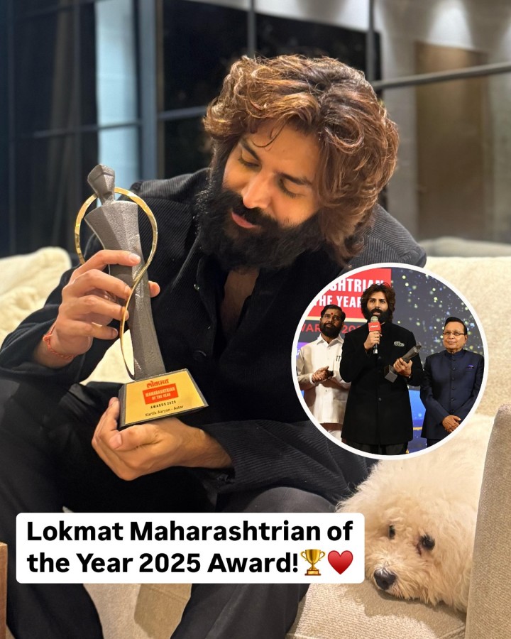 Aapla Mumbai cha Mulga, Kartik Aaryan brings home the prestigious Lokmat Maharashtrian Of The Year 2025