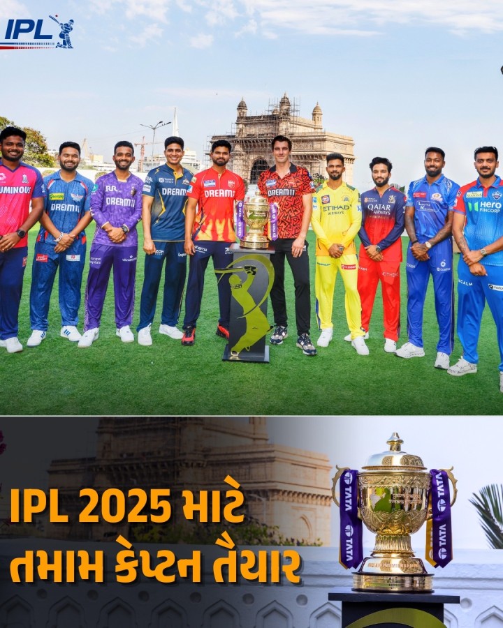 IPL 2025 ની શરૂઆત પહેલા, તમામ 10 ટીમના કેપ્ટન નક્કી થઈ ચુક્યા છે. આ વખતે લીગમાં 9 ભારતીય કેપ્ટન જોવા મળશે. જયારે એક ટીમ વિદેશી કેપ્ટન સાથે મેદાનમાં ઉતરશે.