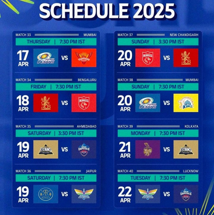 असे रंगणार आयपीएलचे सामने