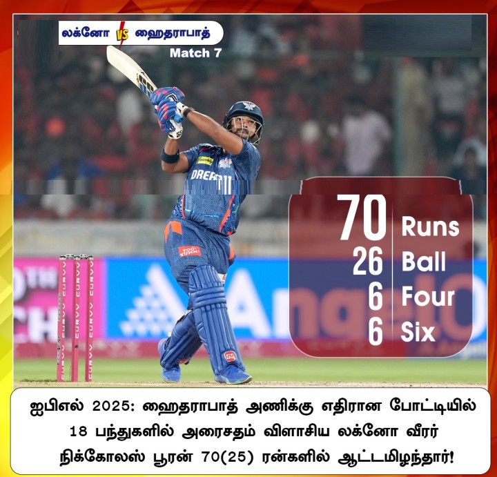 நிக்கோலஸ் பூரான் அதிரடி