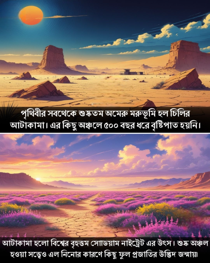 বিশ্বের শুষ্কতম মরুভূমি।