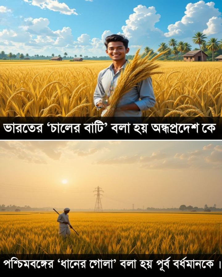 ধানের 'বাটি' ও 'গোলা'।