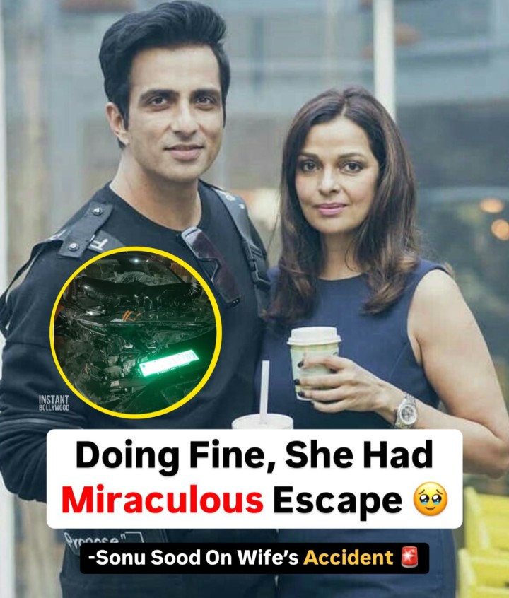 According to reports, Sonu Sood’s wife, Sonali, met with an accident on the Mumbai-Nagpur highway while traveling with her sister and nephew
