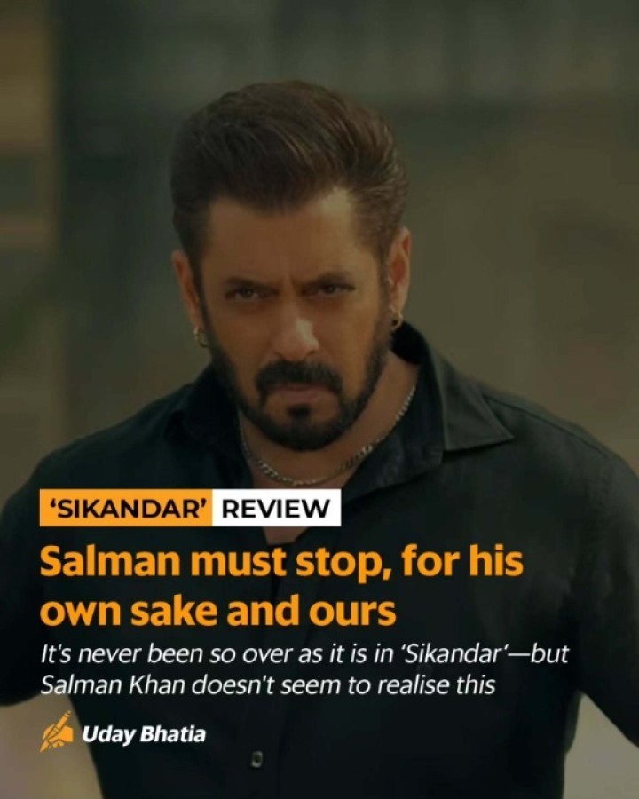 Salman Khan can barely rouse himself to act anymore. It can’t be easy for Khan’s fans to see him this way: complacent, over the hill, indulged, and lied to. Everything from the conception to the choreography to the execution is mediocre in the movie - Uday Bhatia