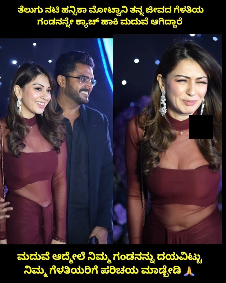 ತೆಲುಗು ನಟಿ ಹನ್ಸಿಕಾ ಮೋಟ್ವಾನಿ ತನ್ನ ಜೀವದ ಗೆಳತಿಯ ಗಂಡನನ್ನೇ ಕ್ಯಾಚ್ ಹಾಕಿ ಮದುವೆ ಆಗಿದ್ದಾರೆ
