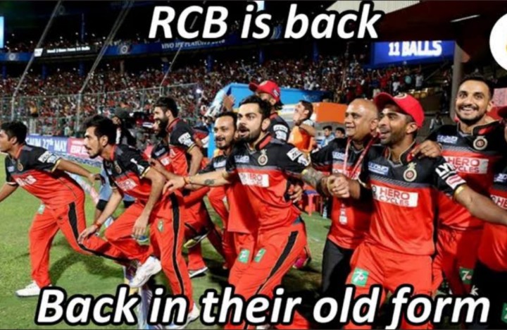 Guys! RCB form me aa gyi hai dosto harne wali form me!