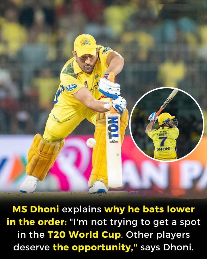 MS Dhoni explains why he bats lower in the order: