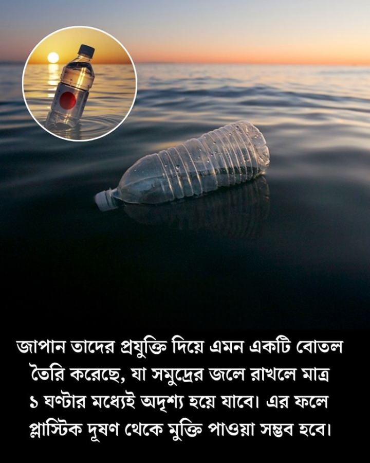 সমুদ্রকে প্লাস্টিক দূষণের হাত থেকে বাঁচাবার জন্য জাপানের এক অনন্য আবিষ্কার।