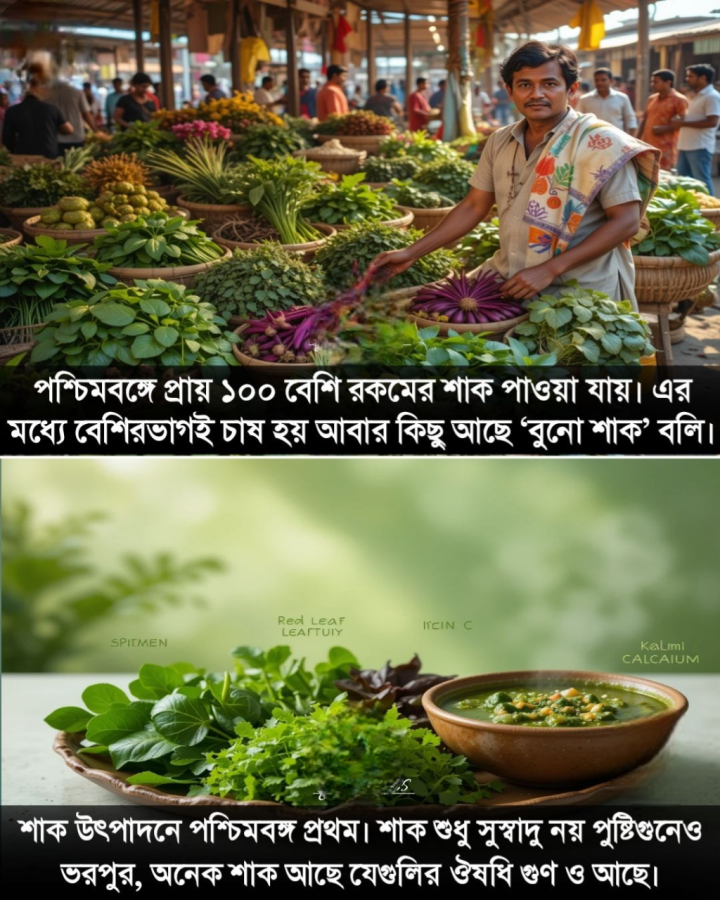 শাক ও পশ্চিমবঙ্গ।