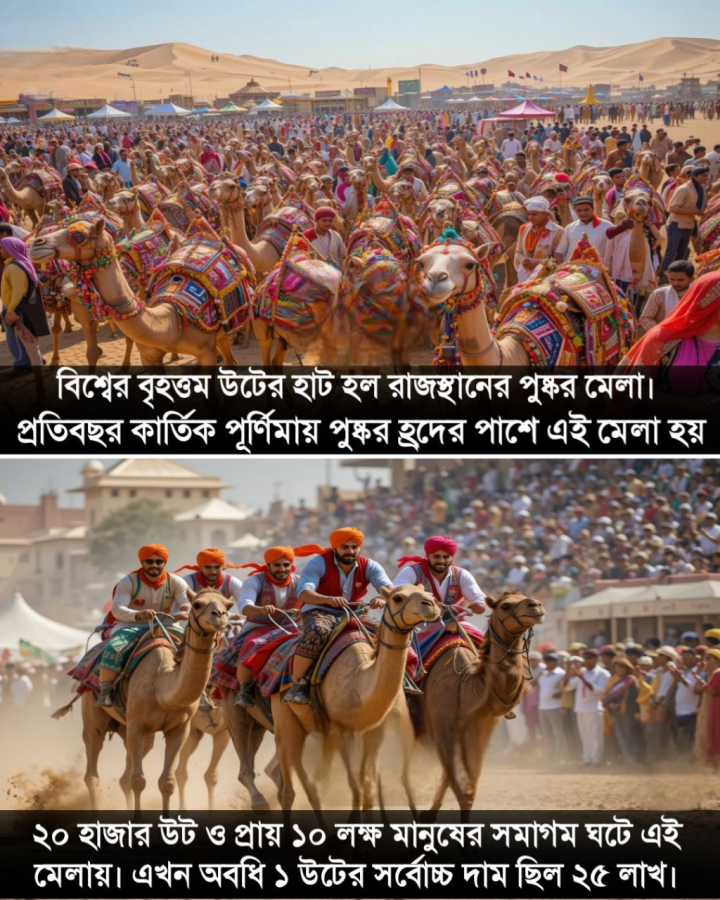 বিশ্বের সব থেকে বড় উটের মেলা।