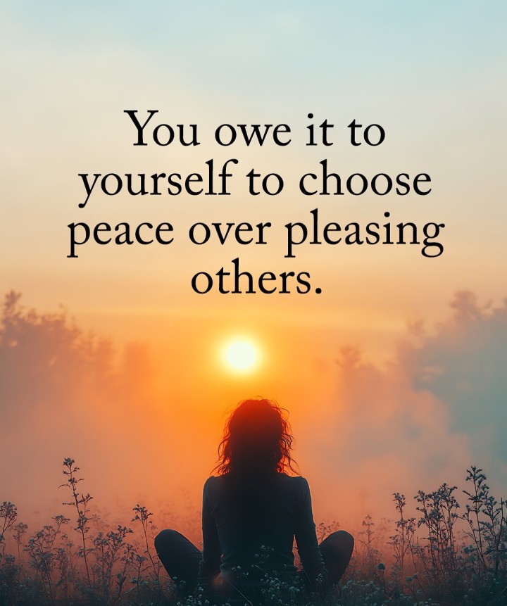 Choose peace over pleasing others.