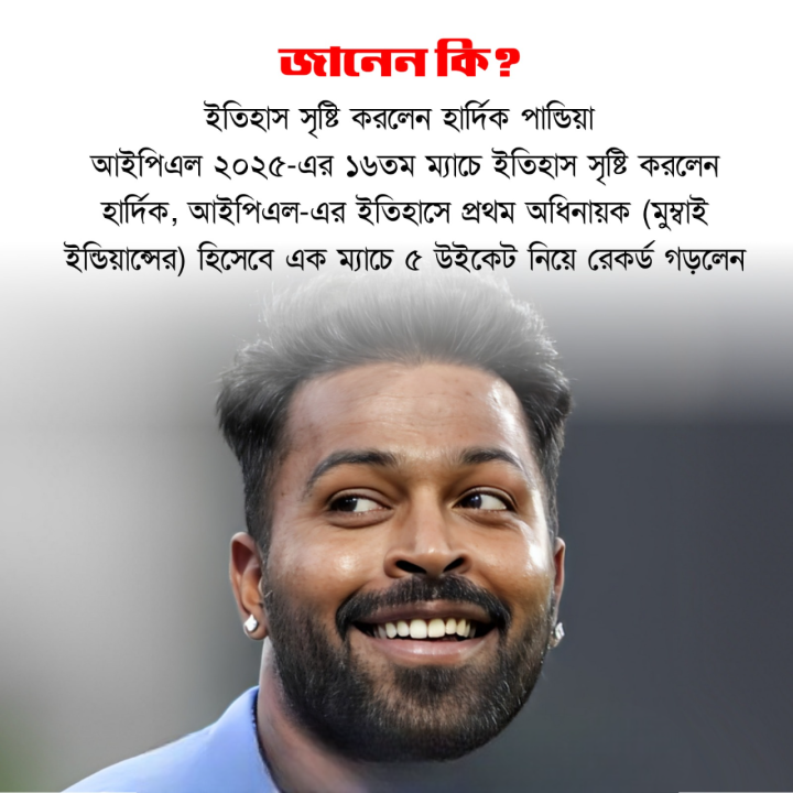 হার্দিকের নতুন রেকর্ড।
