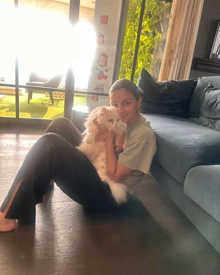 Alia with her pet..